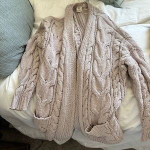 Braided Beige Cardigan